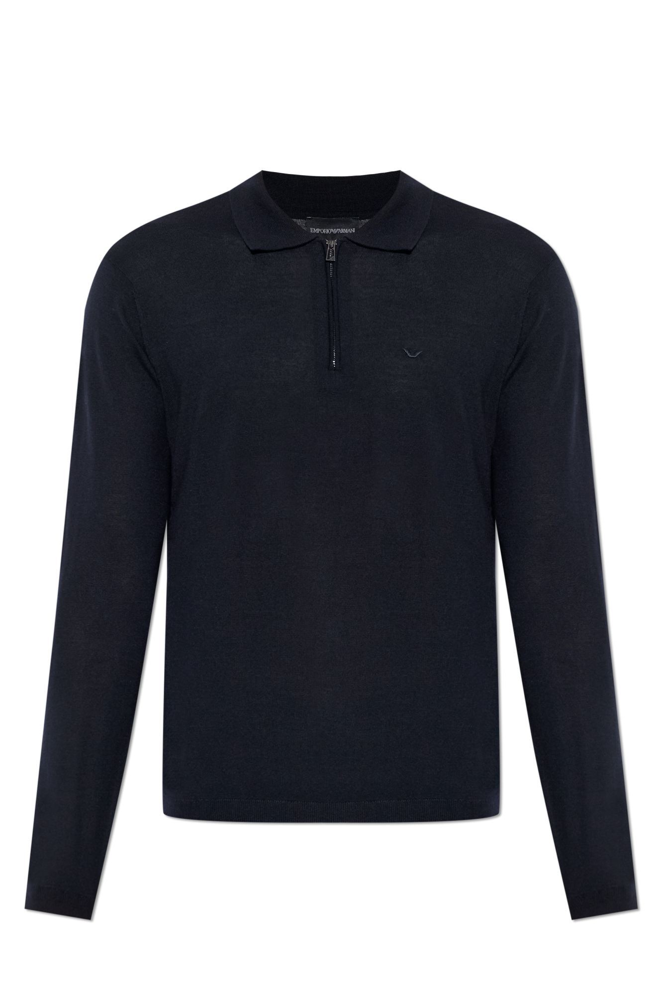 Emporio Armani Wool polo with embroidered logo | Men's | Vitkac